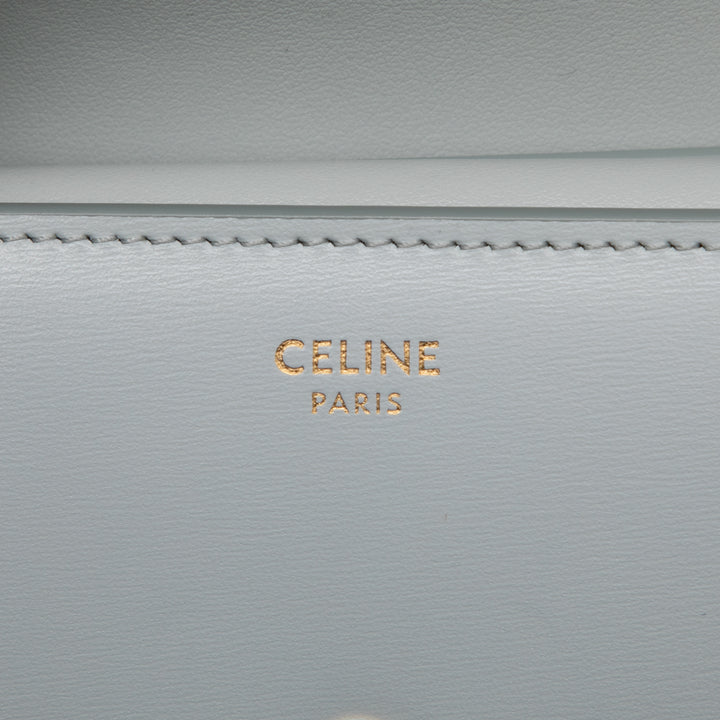 Celine brillant Cuir de veau Triomphe à rabat Small Portefeuille