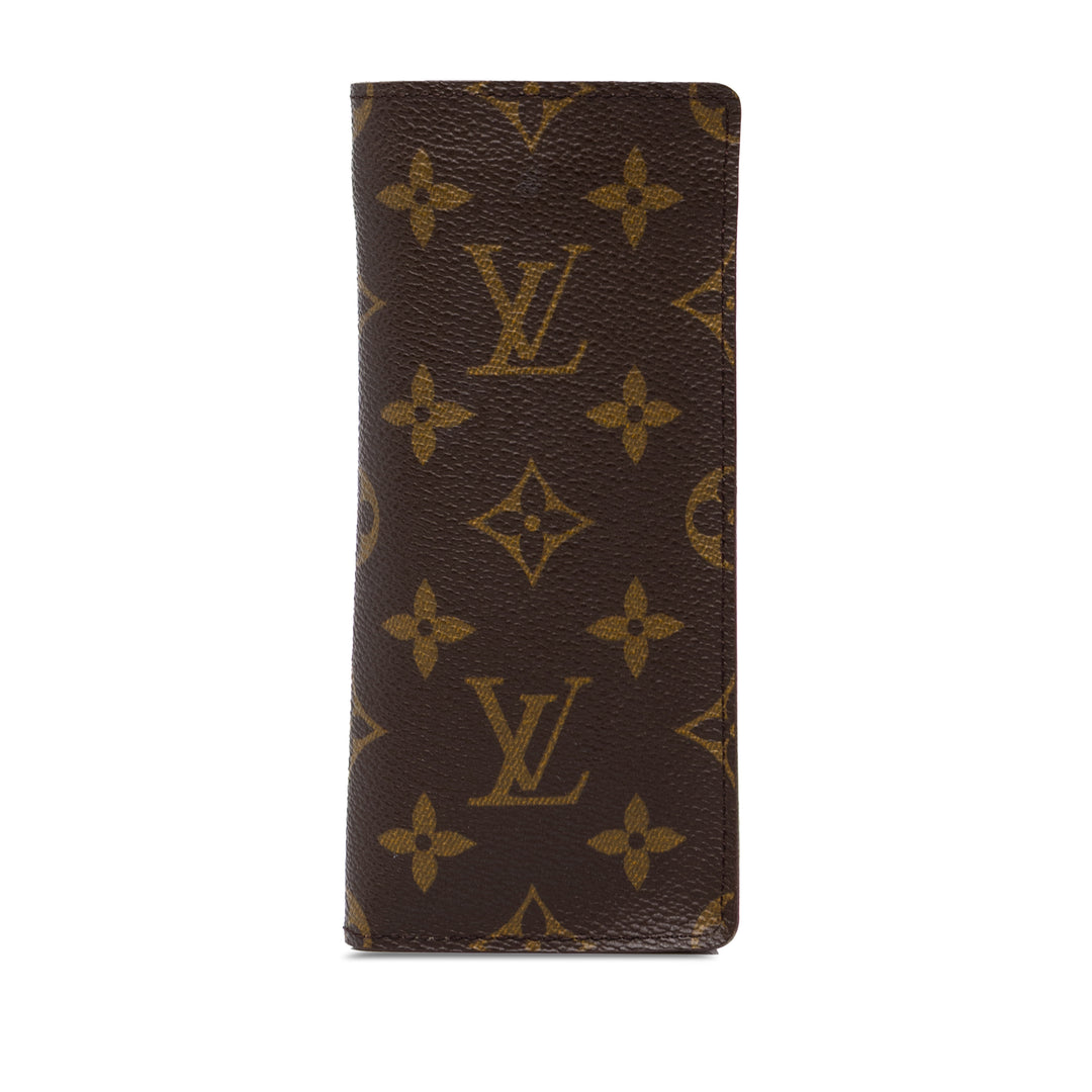 Louis Vuitton Étui Etui a Lunettes Simple Eyeglass Monogram Marron – vue principale – GABY PARIS