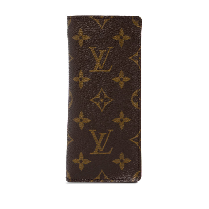 Louis Vuitton Étui Etui a Lunettes Simple Eyeglass Monogram Marron – vue principale – GABY PARIS