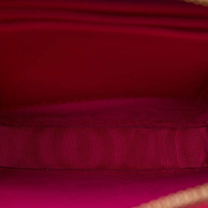 Dior Cannage Lady Dior Call in Étui téléphone Cuir d'agneau Rouge – vue 4 – GABY PARIS