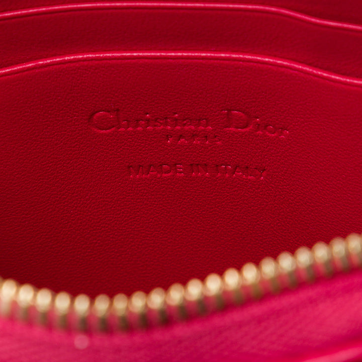 Dior Cannage Lady Dior Call in Étui téléphone Cuir d'agneau Rouge – vue 5 – GABY PARIS