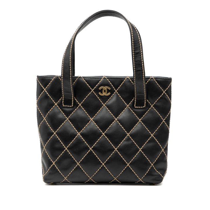 Chanel Small CC Matelassé Cuir de veau Wild Stitch Cabas – GABY PARIS Authentique