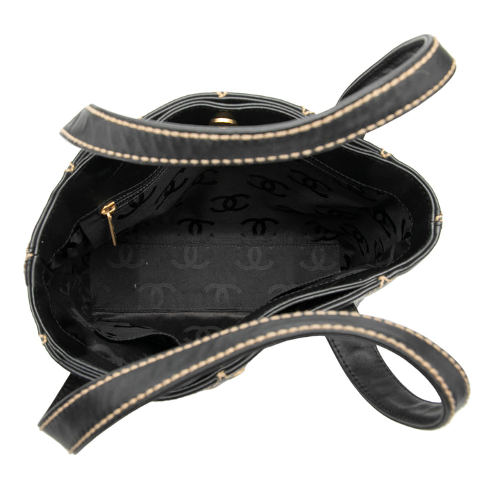 Chanel Small CC Matelassé Cuir de veau Wild Stitch Cabas – GABY PARIS Authentique