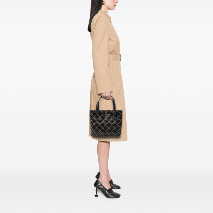 Chanel Small CC Matelassé Cuir de veau Wild Stitch Cabas – GABY PARIS Authentique