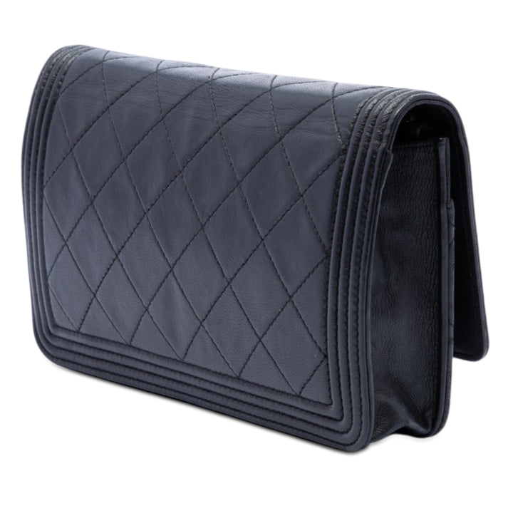 Chanel Matelassé Cuir d'agneau Boy Wallet on Chain