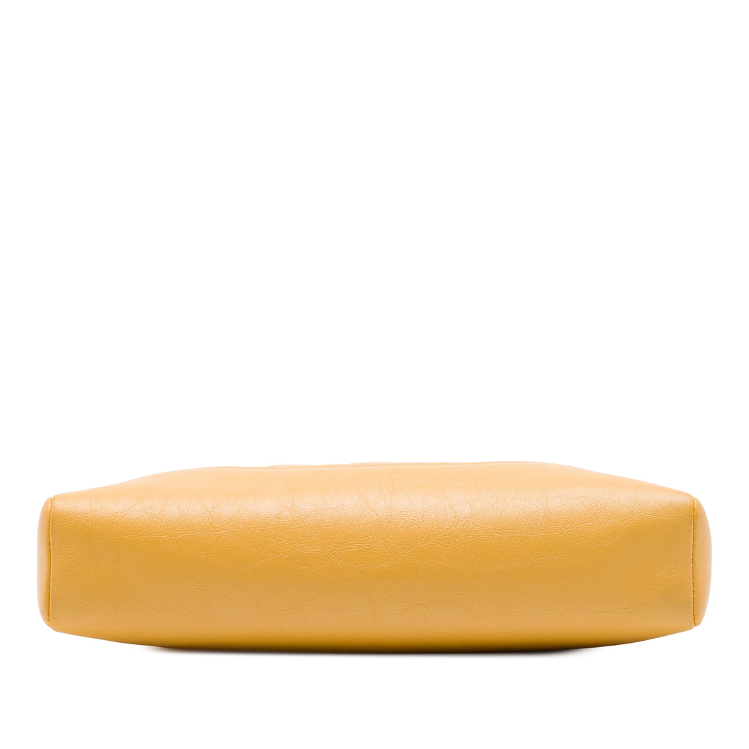brillant Froissé 31 Cabas Mini Cuir de veau Jaune