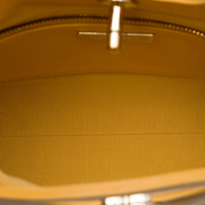 brillant Froissé 31 Cabas Mini Cuir de veau Jaune