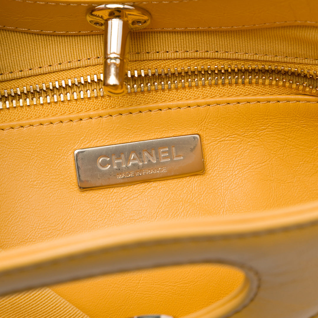 brillant Froissé 31 Cabas Mini Cuir de veau Jaune