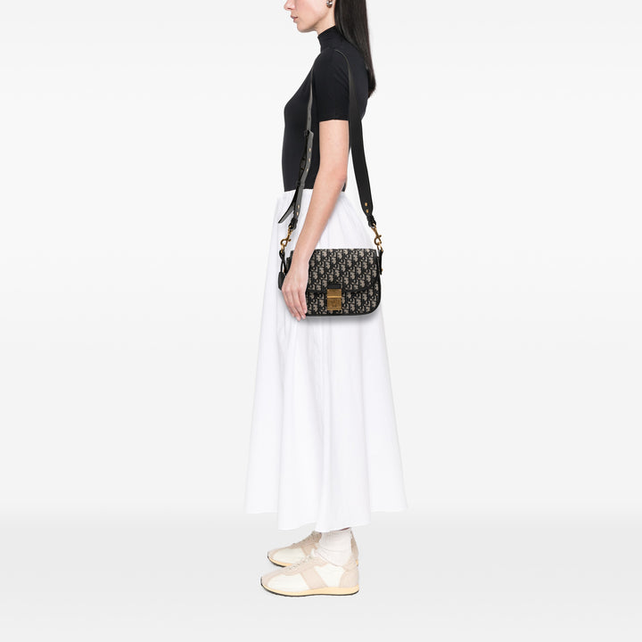 Dior Oblique Toile à rabat Sac porté croisé