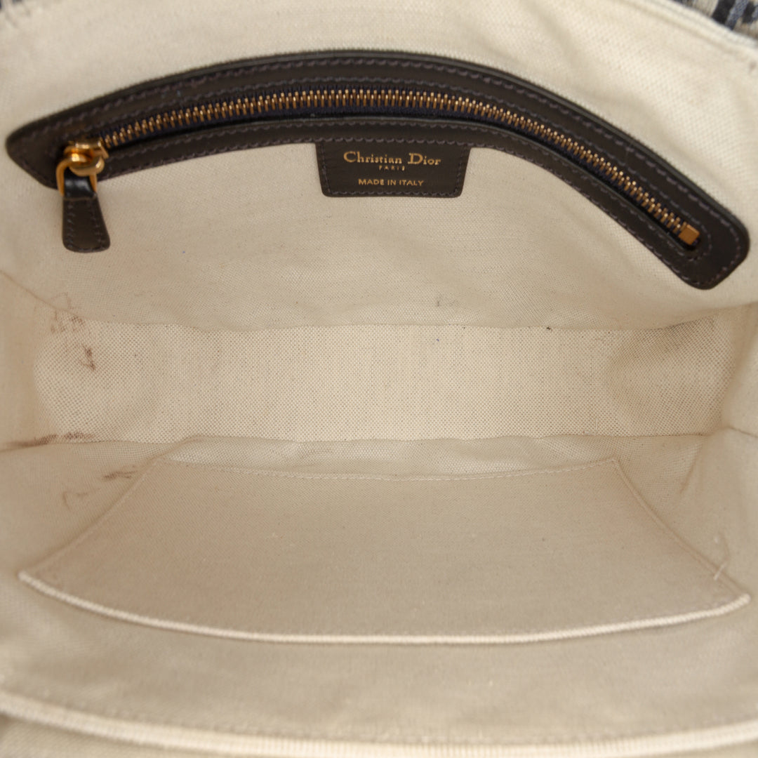 Dior Oblique Toile à rabat Sac porté croisé