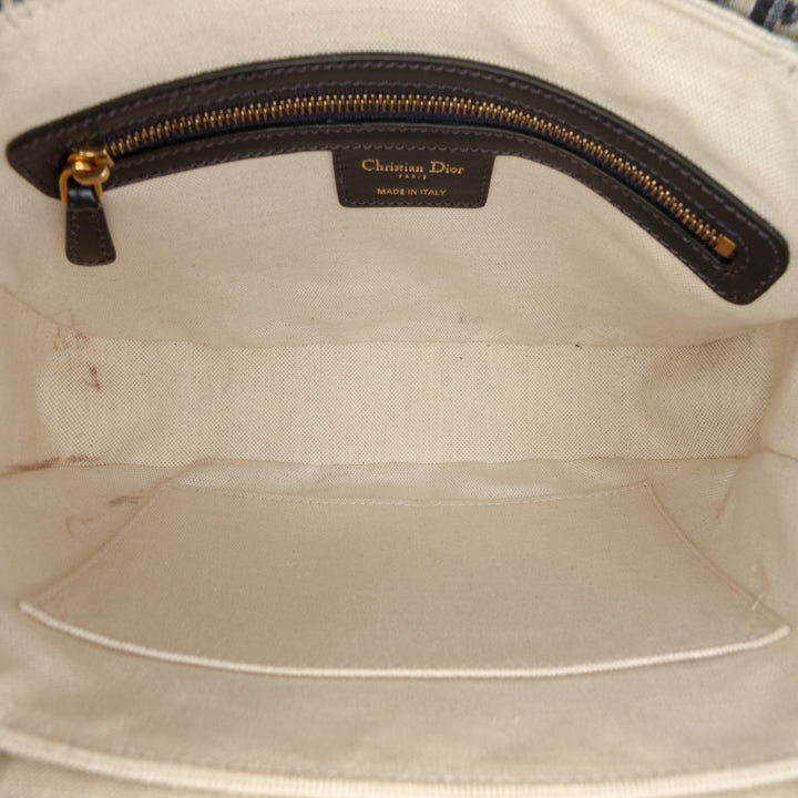 Dior Oblique Toile à rabat Sac porté croisé