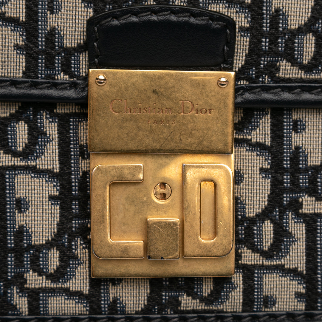 Dior Oblique Toile à rabat Sac porté croisé