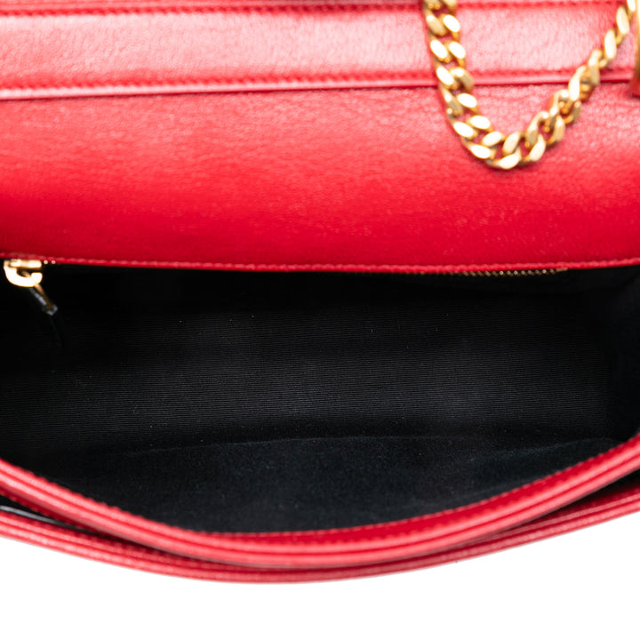 Saint Laurent Mini Matelassé Cuir d’agneau Becky Chain Sac bandoulière