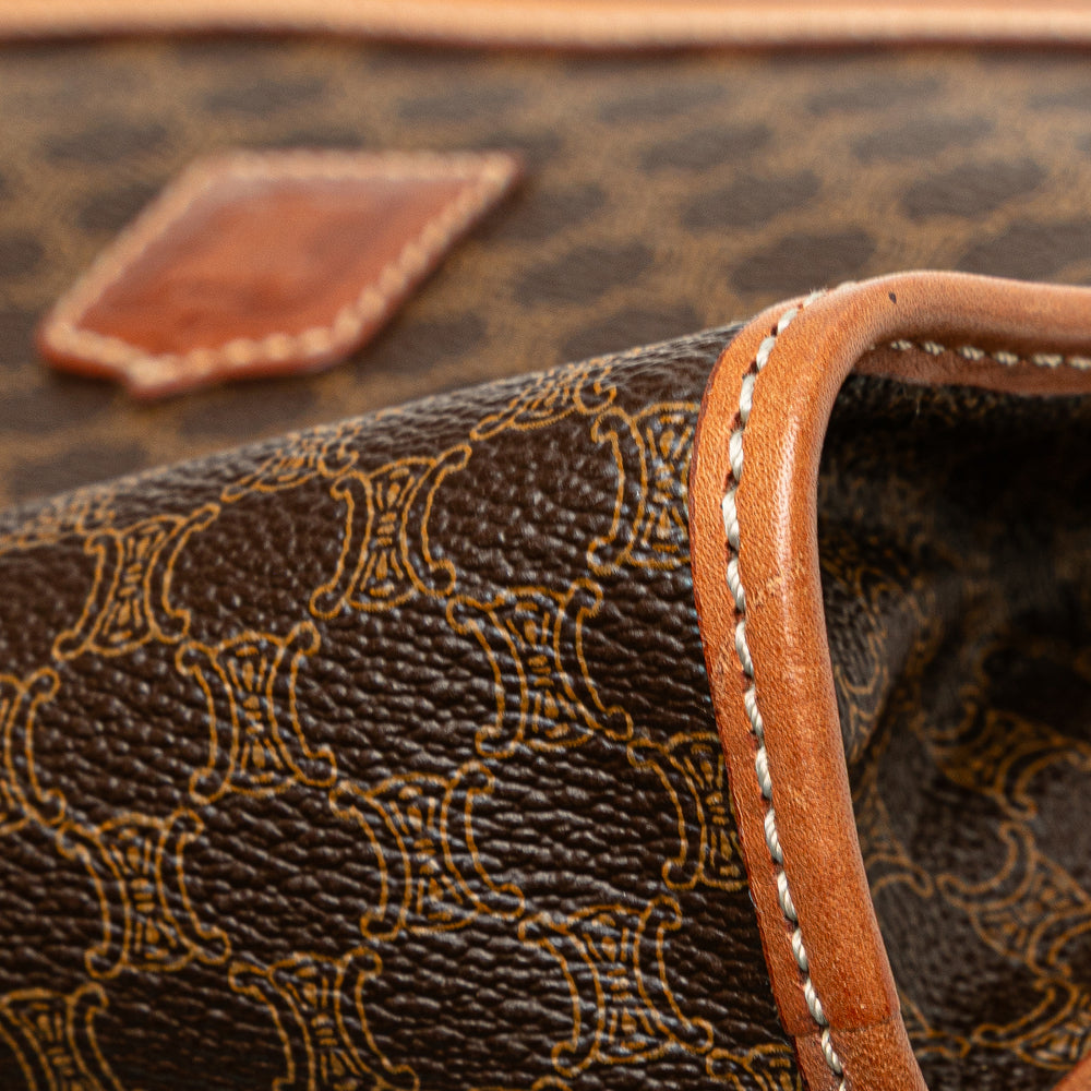 Macadam Coated Canvas Clutch Brown - Gaby Paris