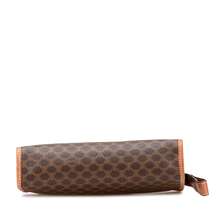 Macadam Coated Canvas Clutch Brown - Gaby Paris
