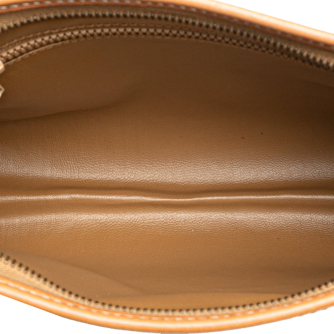 Macadam Coated Canvas Clutch Brown - Gaby Paris