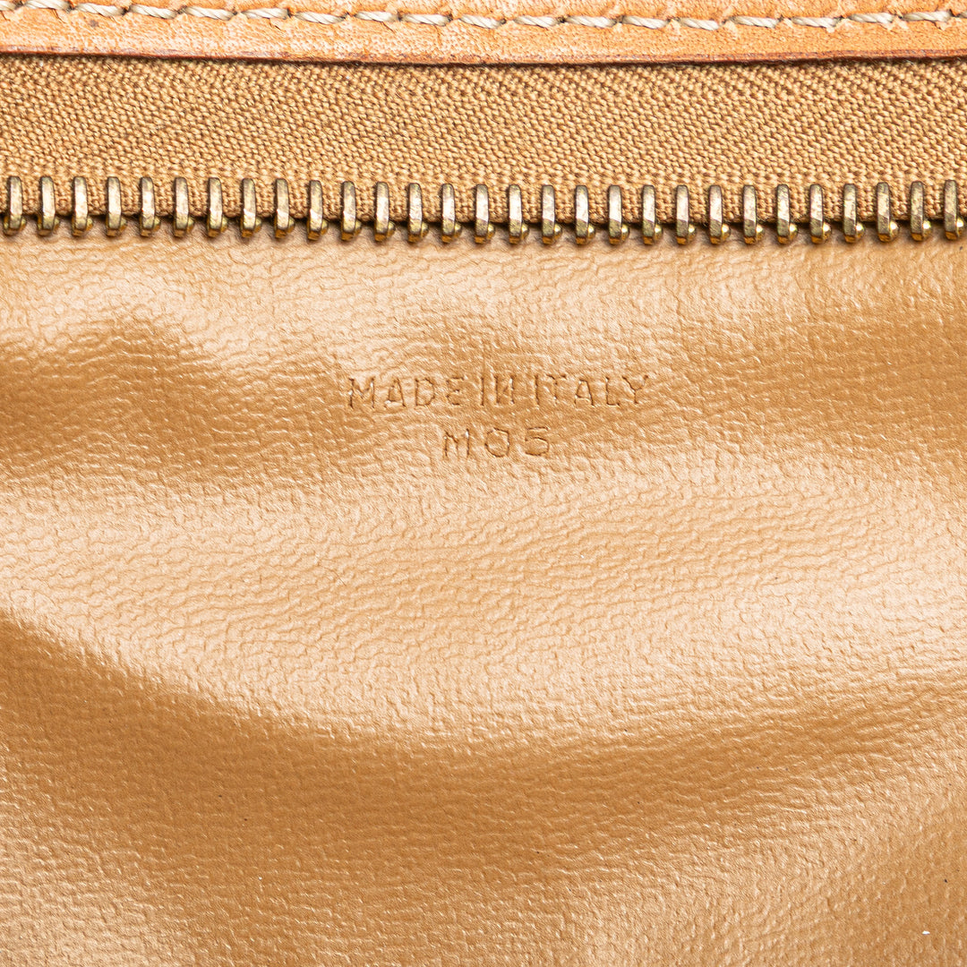 Macadam Coated Canvas Clutch Brown - Gaby Paris