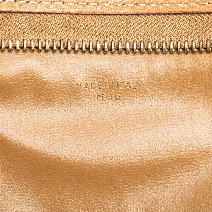 Macadam Coated Canvas Clutch Brown - Gaby Paris