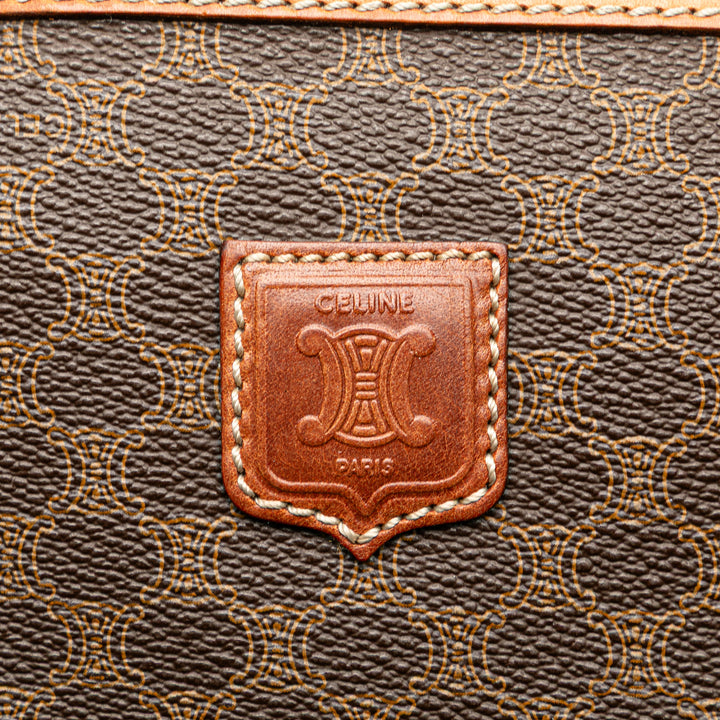 Macadam Coated Canvas Clutch Brown - Gaby Paris