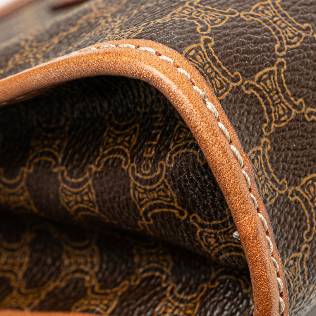 Macadam Coated Canvas Clutch Brown - Gaby Paris