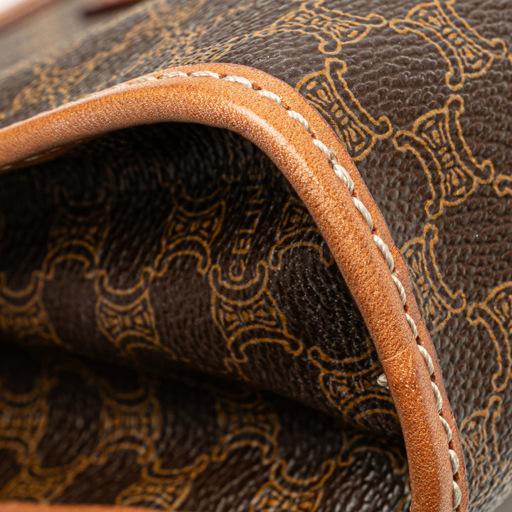 Macadam Coated Canvas Clutch Brown - Gaby Paris