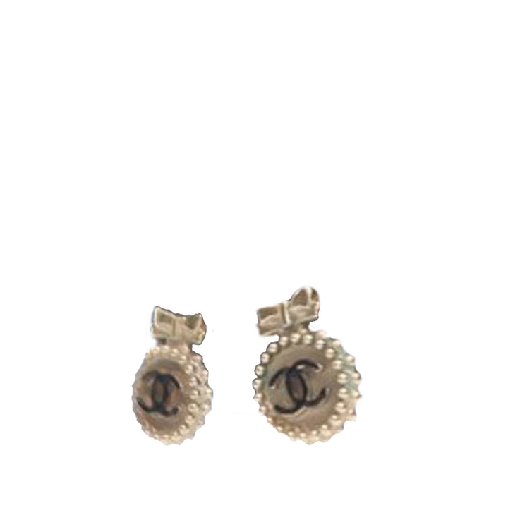 Chanel Gold Plated CC Bow Push Back Earrings Gold - GABY PARIS