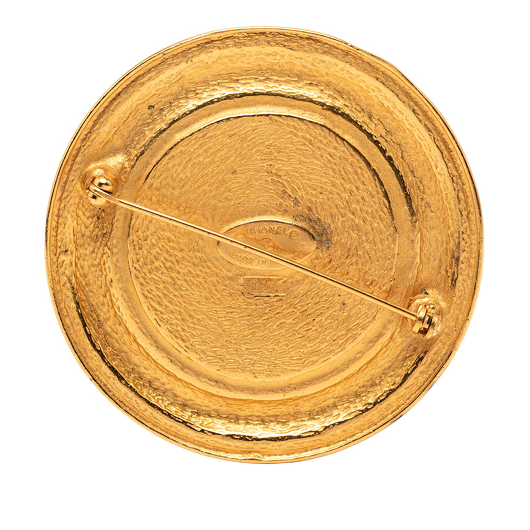 Chanel plaqué 31 Rue Cambon Rond Vintage Pin Broche – GABY PARIS Authentique