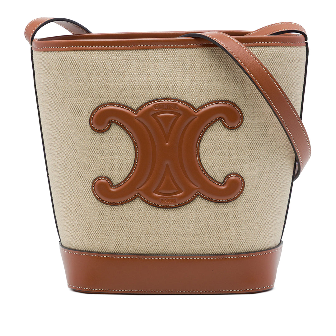 Celine Triomphe Sac seau Petit Marron – vue principale – GABY PARIS