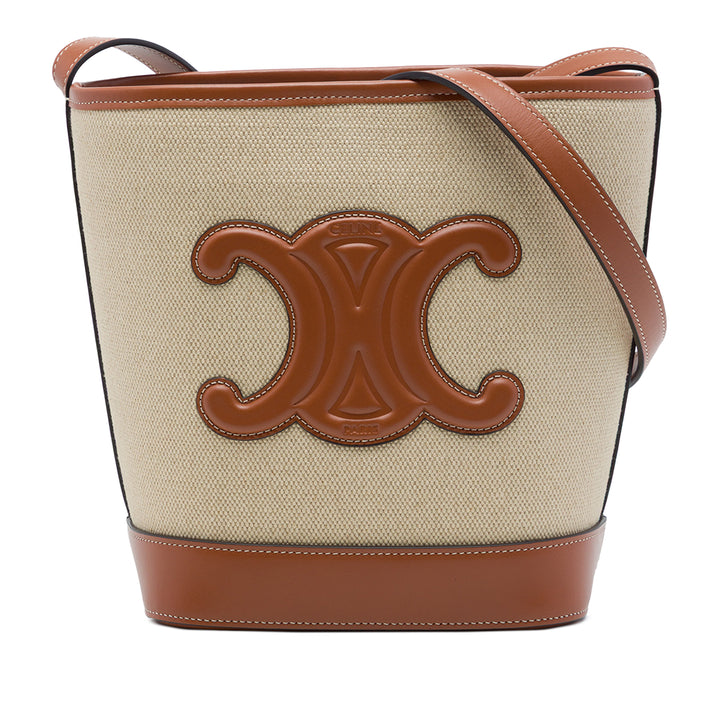 Celine Triomphe Sac seau Petit Marron – vue principale – GABY PARIS