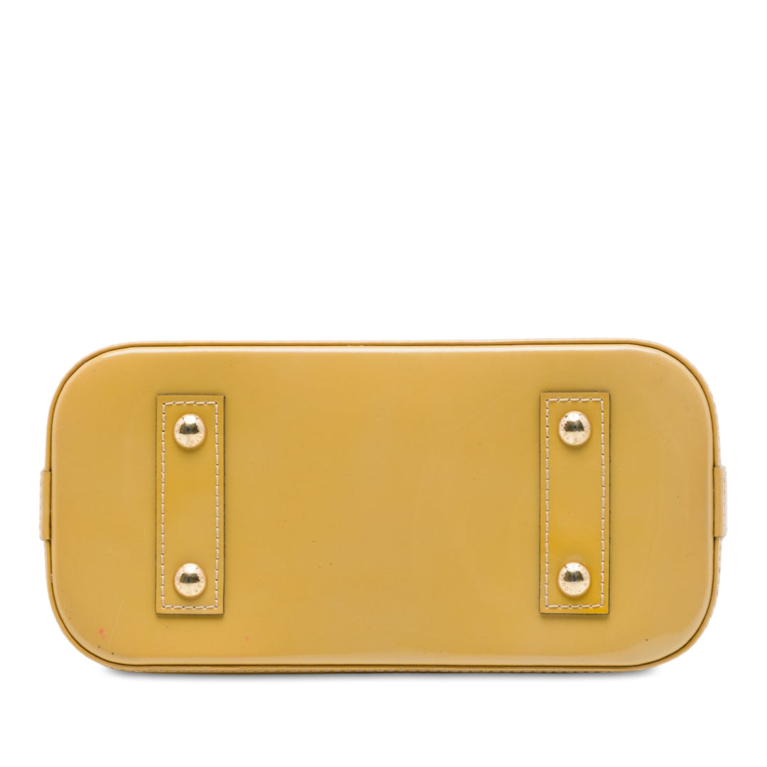 Louis Vuitton Sac à main Alma Monogram BB Cuir verni Jaune – vue 3 – GABY PARIS