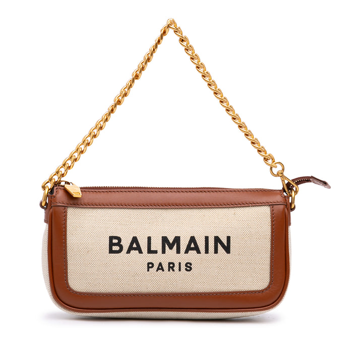 Balmain Mini Toile B Army Logo Sac