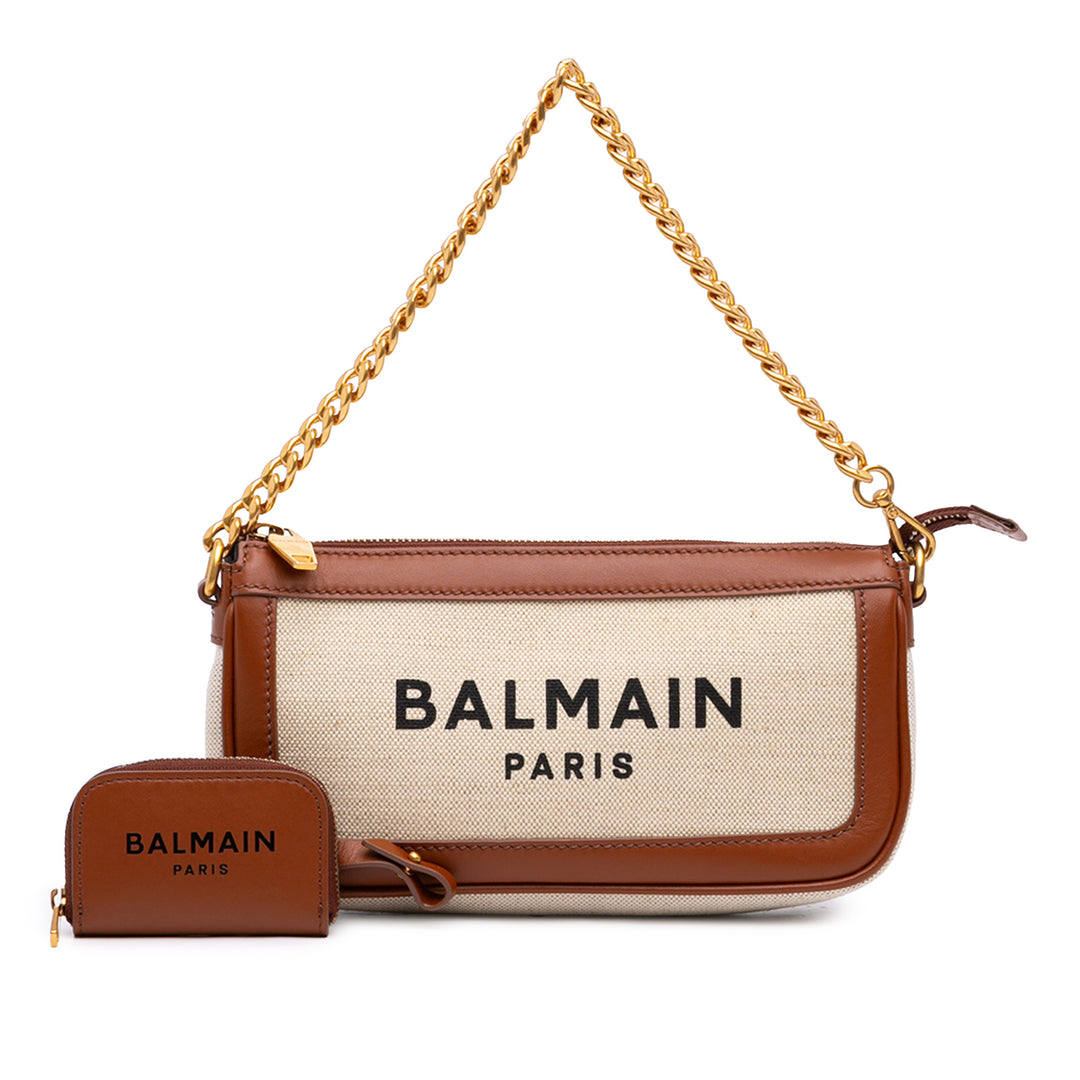 Balmain Mini Toile B Army Logo Sac