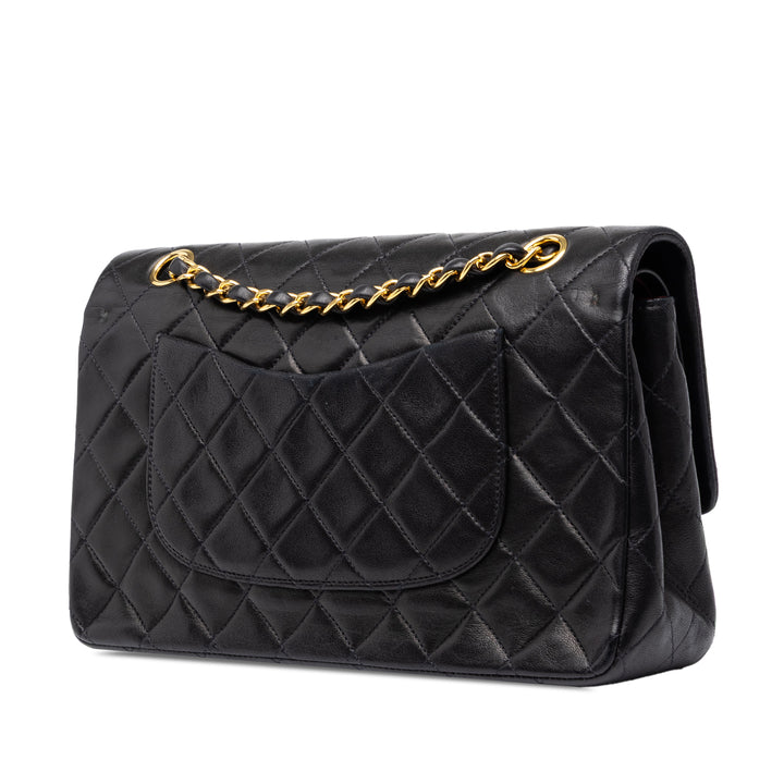 Chanel Sac porté épaule Classic Double rabat Moyen Cuir d'agneau Noir – vue 2 – GABY PARIS