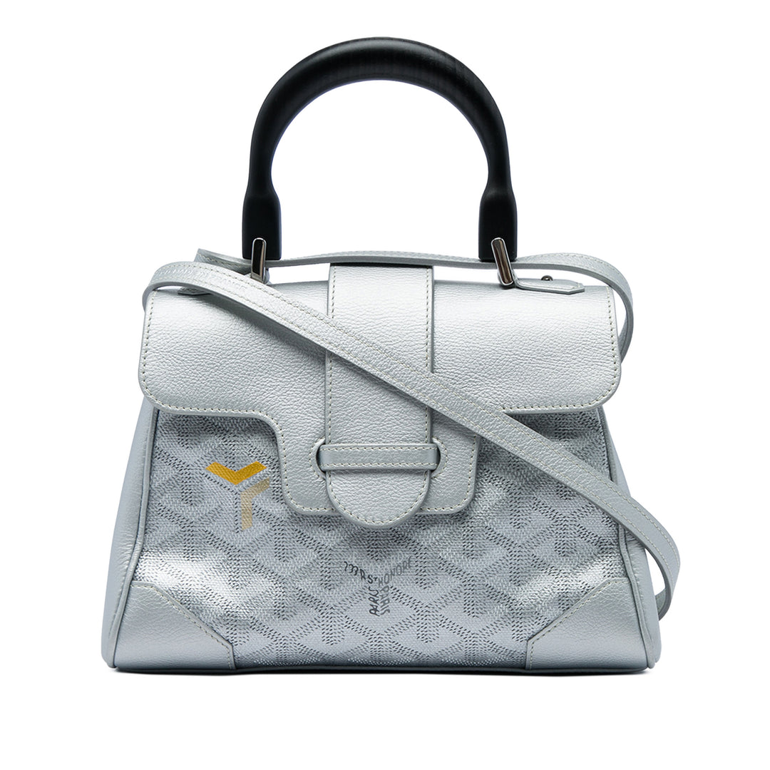 Goyard Precious Metals Saigon Souple Mini Goyardine Argenté – vue principale – GABY PARIS