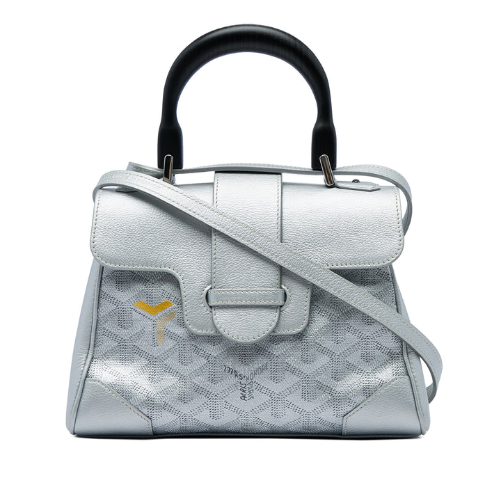Goyard Precious Metals Saigon Souple Mini Goyardine Argenté – vue principale – GABY PARIS