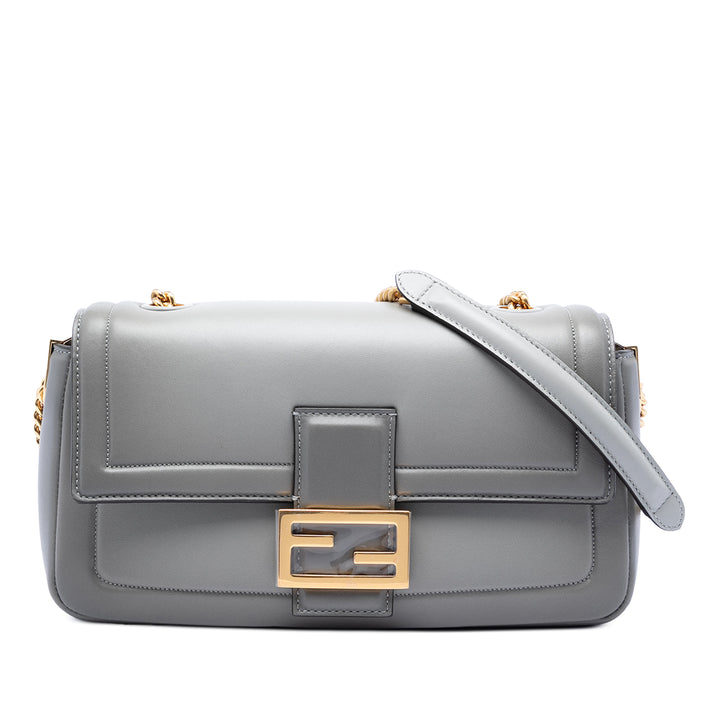 Fendi Cuir Baguette Chain Midi Sac bandoulière