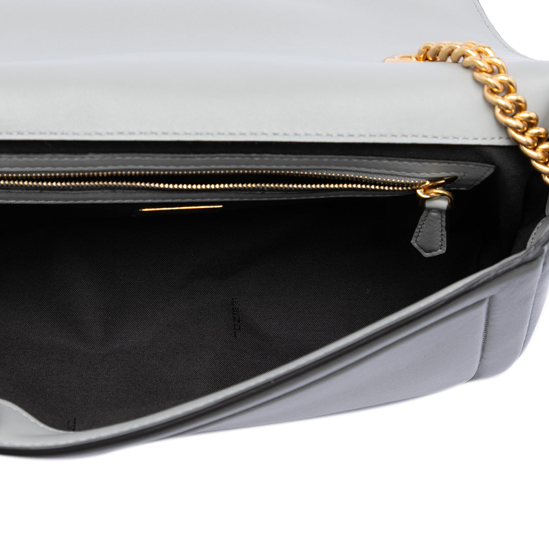 Fendi Cuir Baguette Chain Midi Sac bandoulière