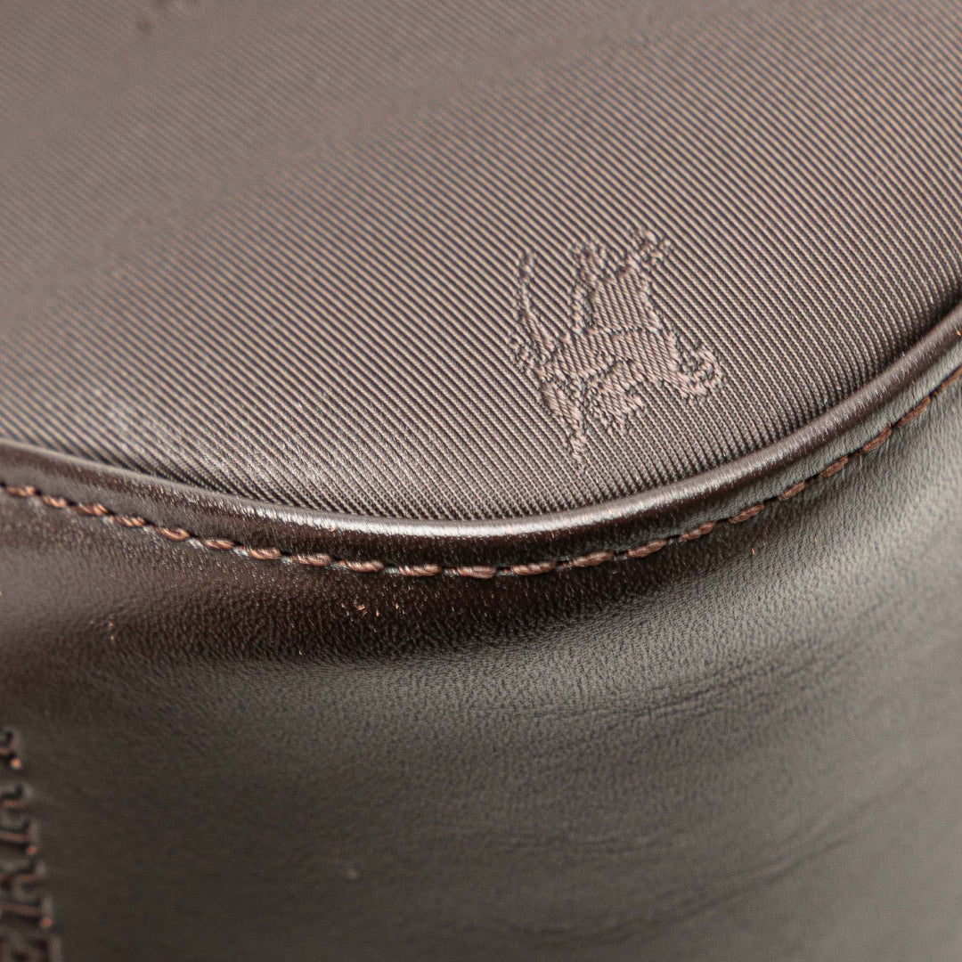 Burberry Jacquard and Cuir Knight Sac porté croisé Marron – GABY PARIS Authentique