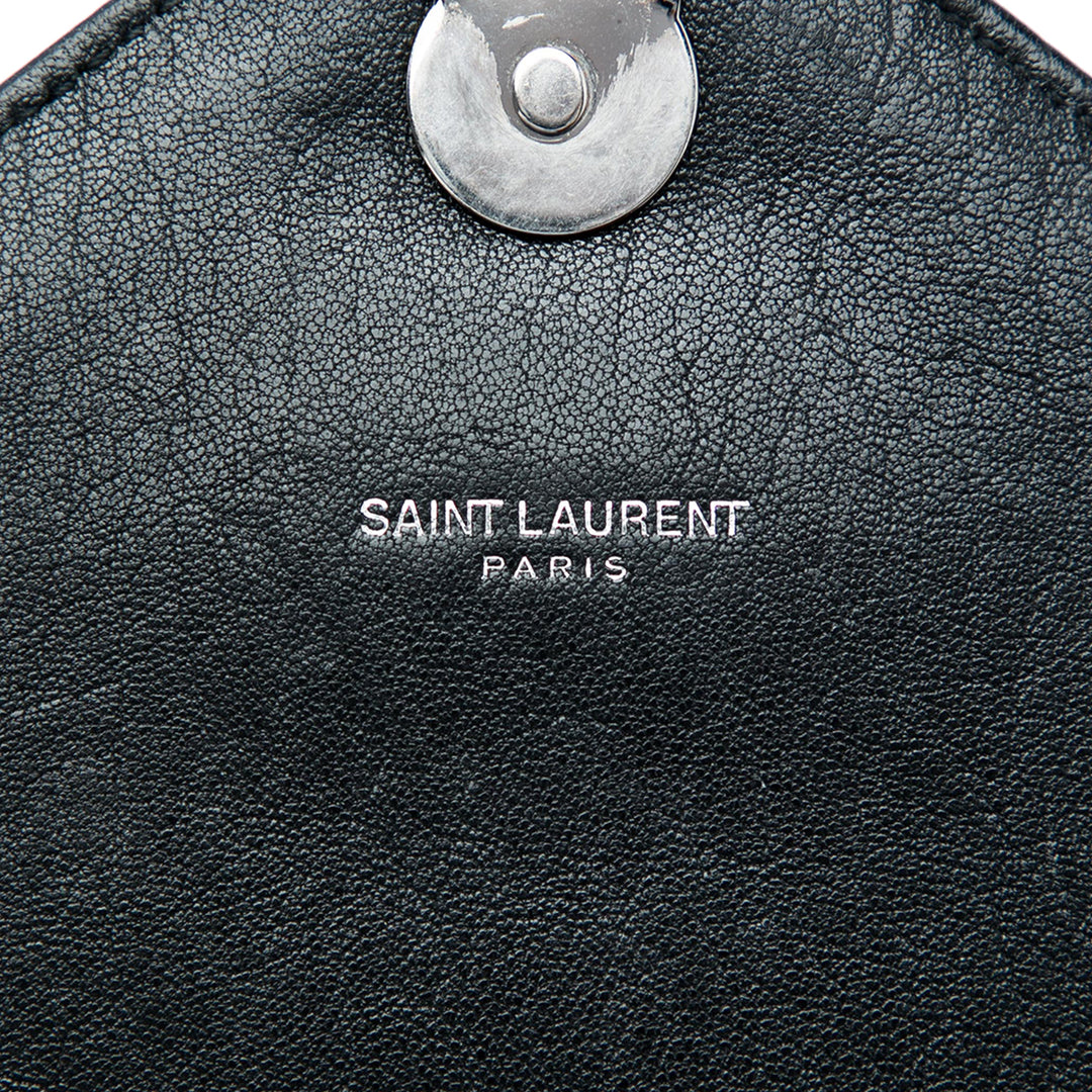 Saint Laurent Chevron College Sac Grand de mouton Noir – vue 5 – GABY PARIS