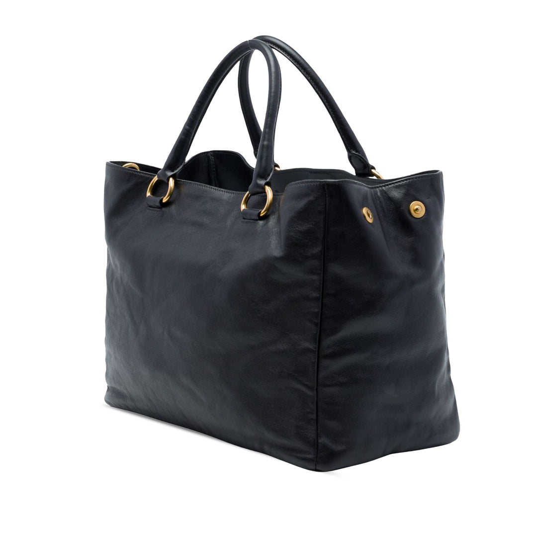 Souple Veau Sac Noir