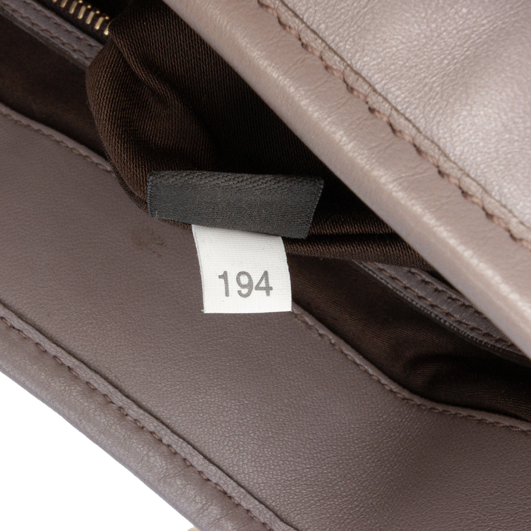 Matelasse Nappa Coffer Satchel Gray - Gaby Paris