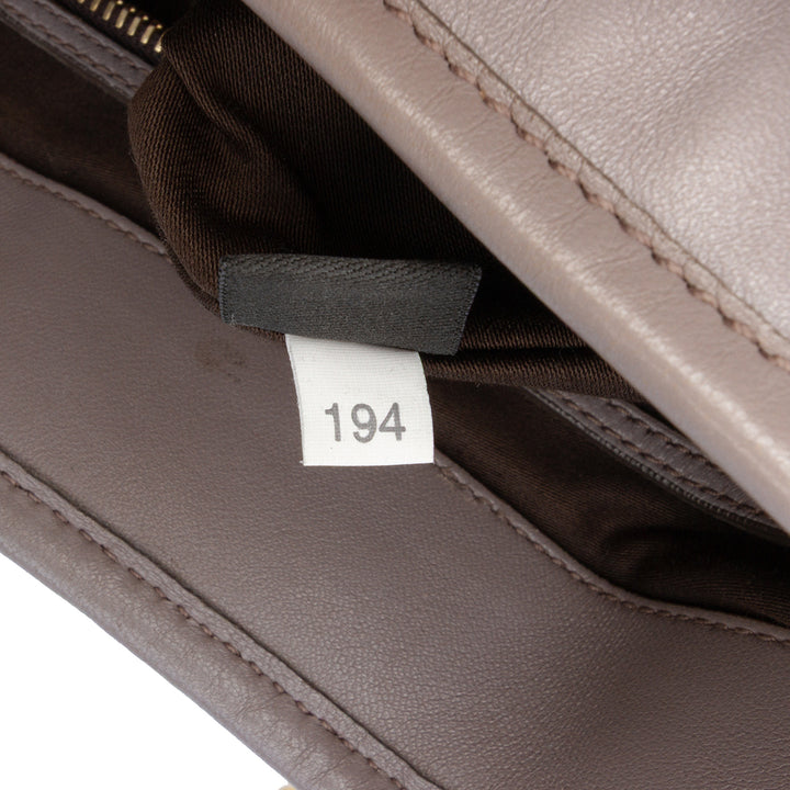 Matelasse Nappa Coffer Satchel Gray - Gaby Paris