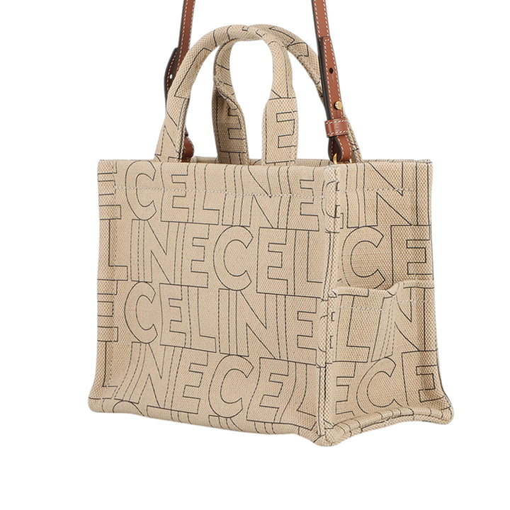 Celine Small Printed Toile Triomphe Cabas Thais Cabas