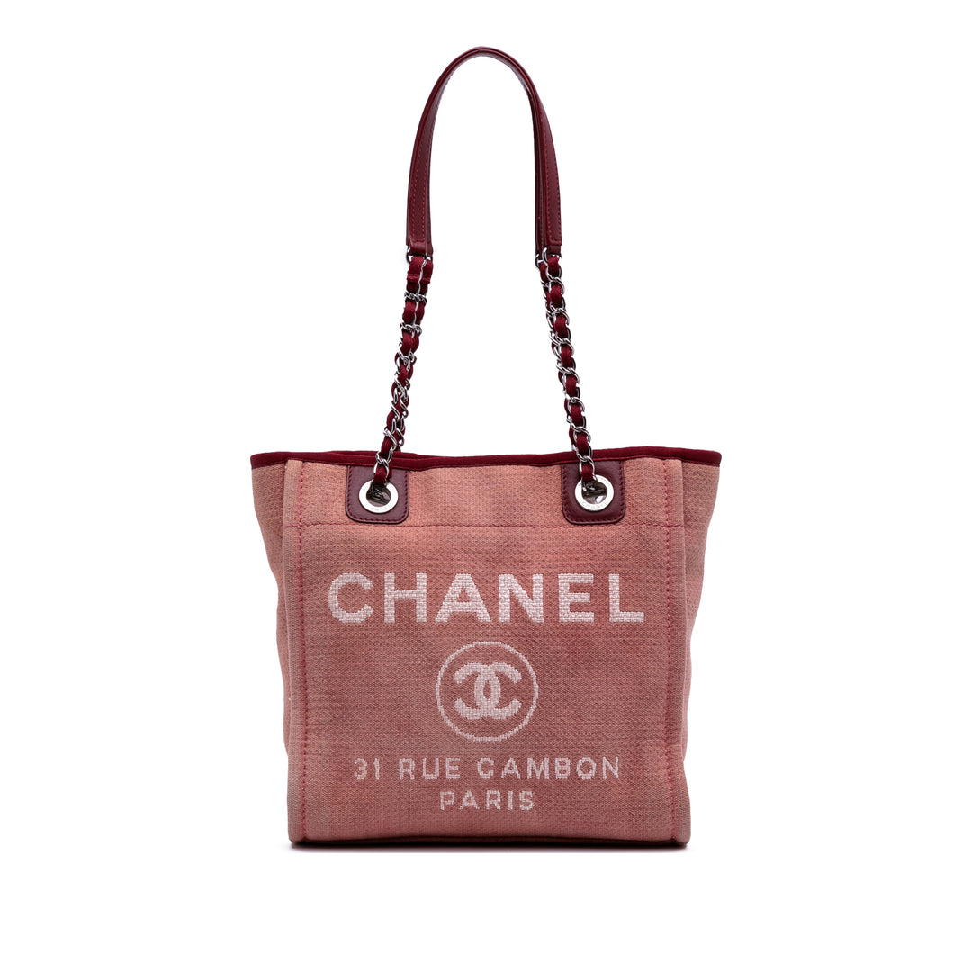 Mini Canvas Deauville Tote Red - Gaby Paris