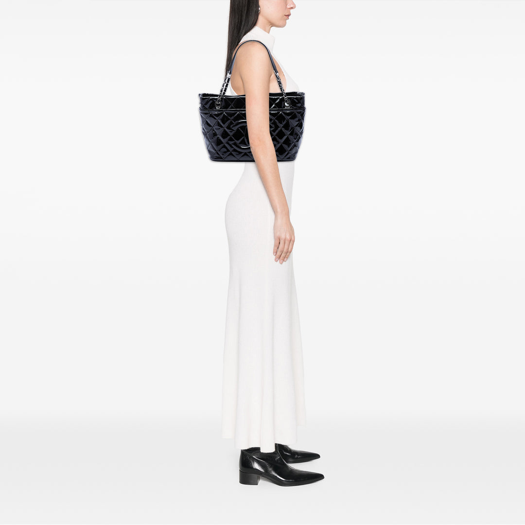 Chanel CC Matelassé Cuir verni Timeless Soft Cabas