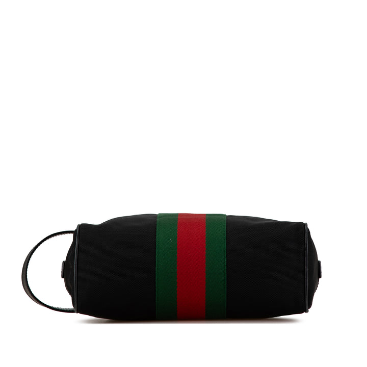 Gucci Techno Web Canvas Clutch Black - GABY PARIS