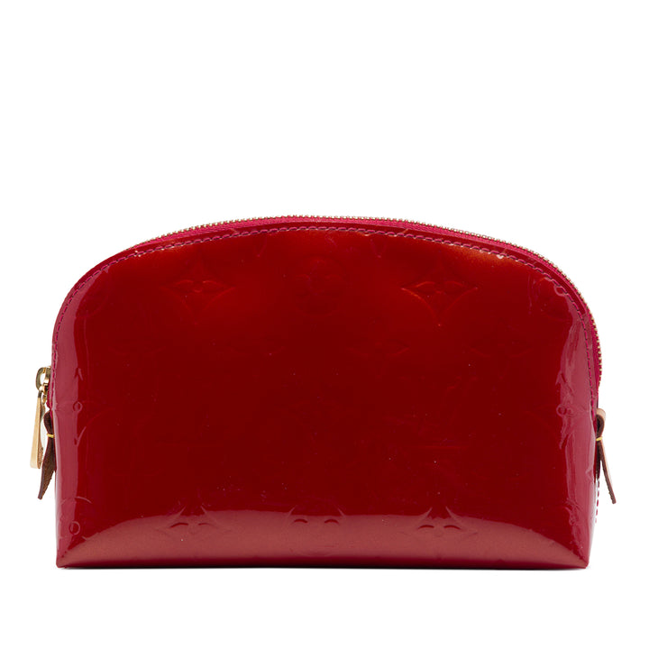 Louis Vuitton Trousse de maquillage Cuir verni Monogram Rouge – vue principale – GABY PARIS