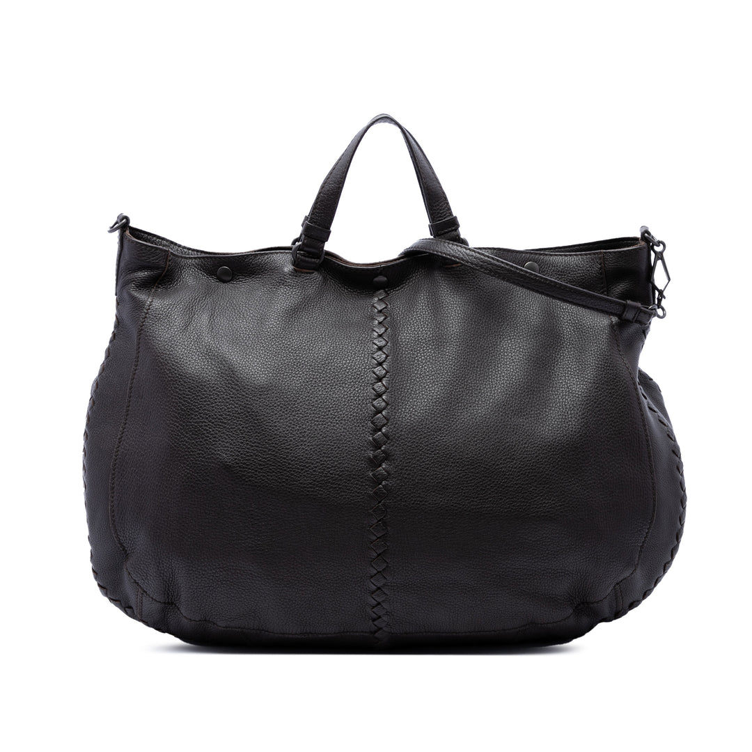 Bottega Veneta Intrecciato à finitions Cervo Deerskin Cabas Marron – vue principale – GABY PARIS