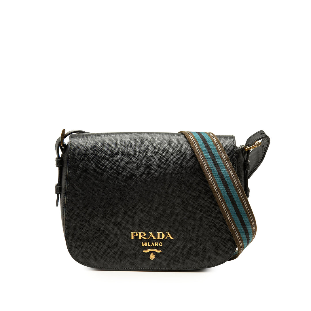 Prada à rabat Sac Saffiano Noir