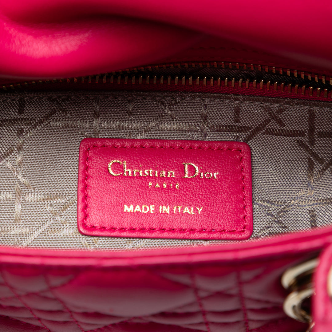 Dior Mini Cuir d’agneau Cannage Lady Dior